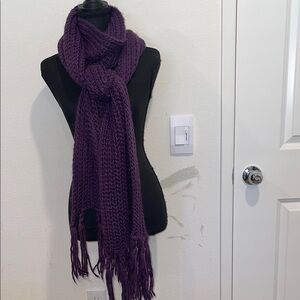 Purple Knit Scarf